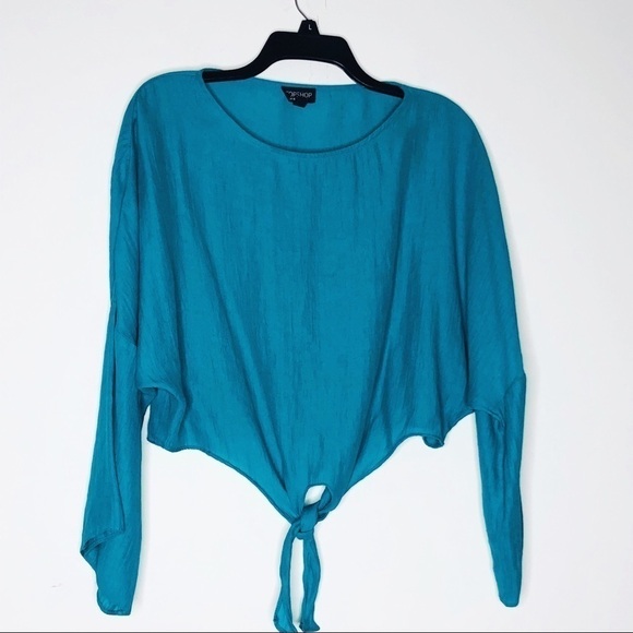 Topshop crop top with tie - Picture 1 of 6